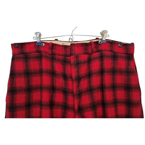 Vintage WOOLRICH Buffalo Plaid Mackinaw Wool Outdoor Pants - Picture 4 of 14